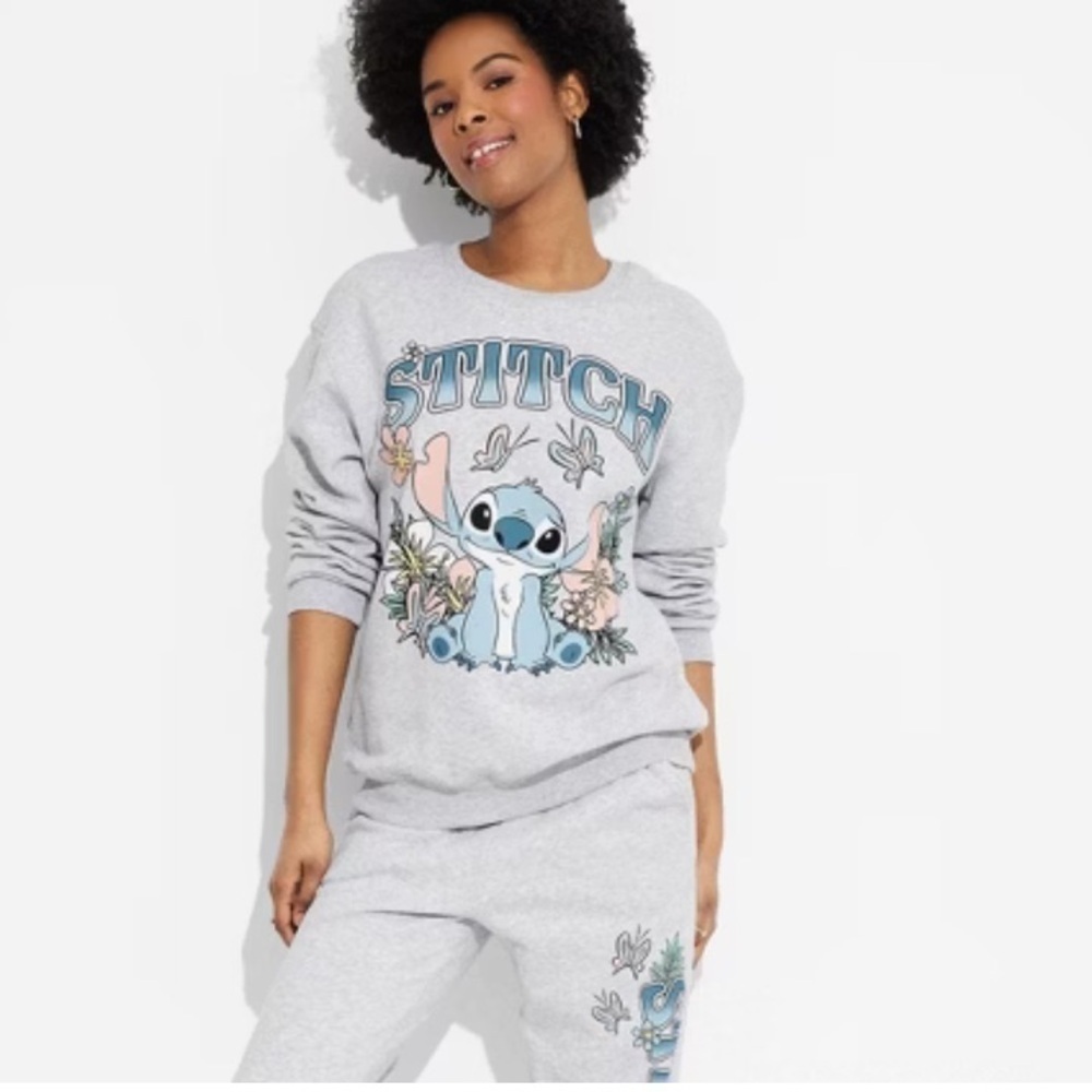 Stitch gray sweatshirt new